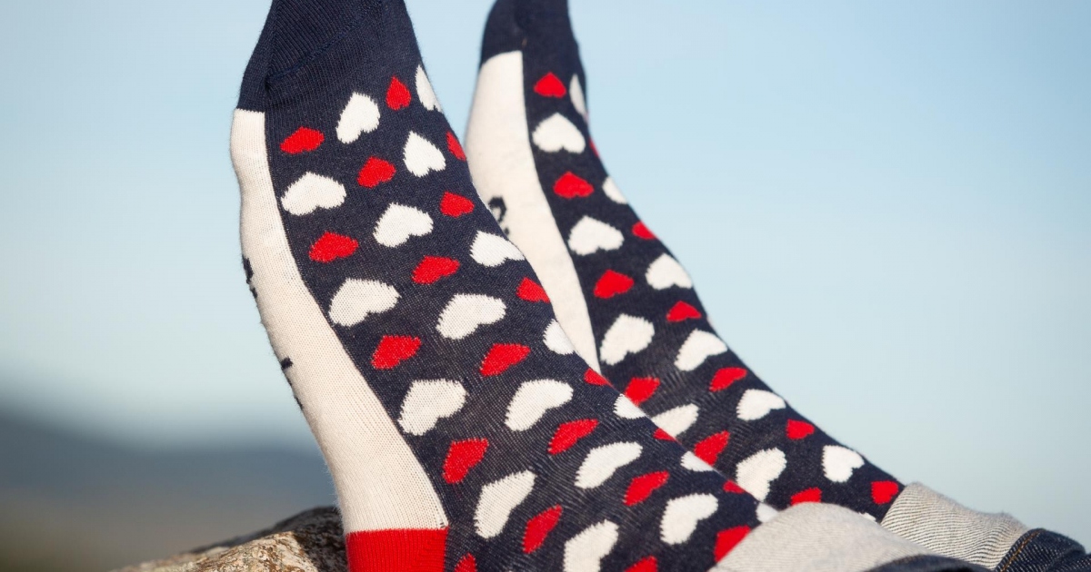 chaussette coeur talon